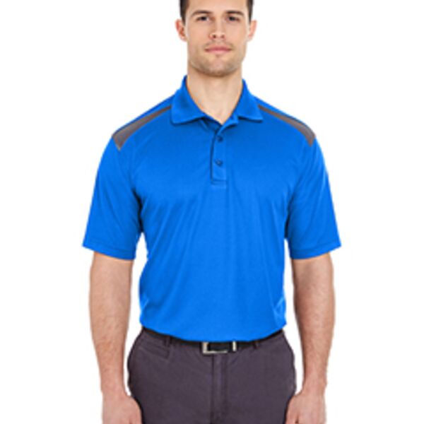 UltraClub Adult Cool & Dry Two-Tone Mesh Piqué Polo Thumbnail
