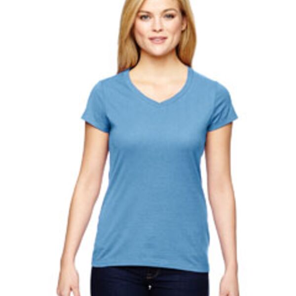 Ladies' Vapor® Cotton Short-Sleeve V-Neck T-Shirt Thumbnail