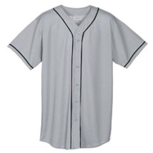 Wicking Mesh Braided Trim Baseball Jersey Thumbnail