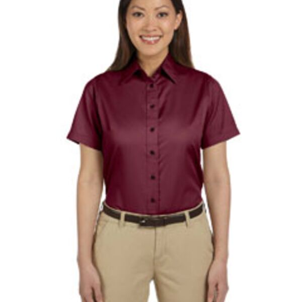 Ladies' Easy Blend™ Short-Sleeve Twill Shirt with Stain-Release Thumbnail