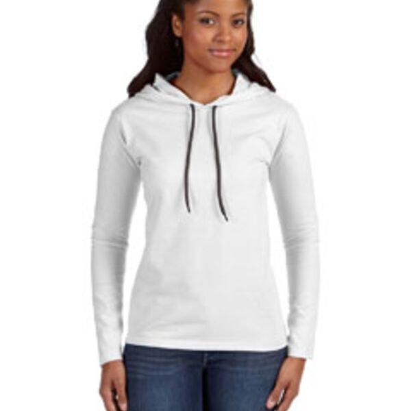 Anvil Ladies' Lightweight Long-Sleeve Hooded T-Shirt Thumbnail