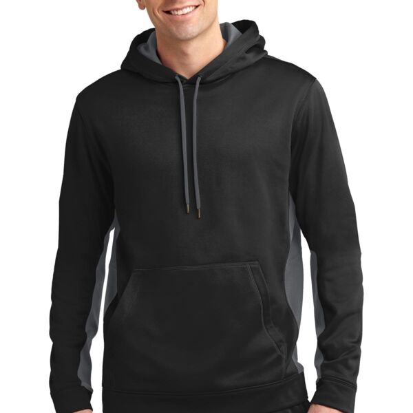 Sport Tek Sport Wick ® Fleece Colorblock Hooded Pullover Thumbnail